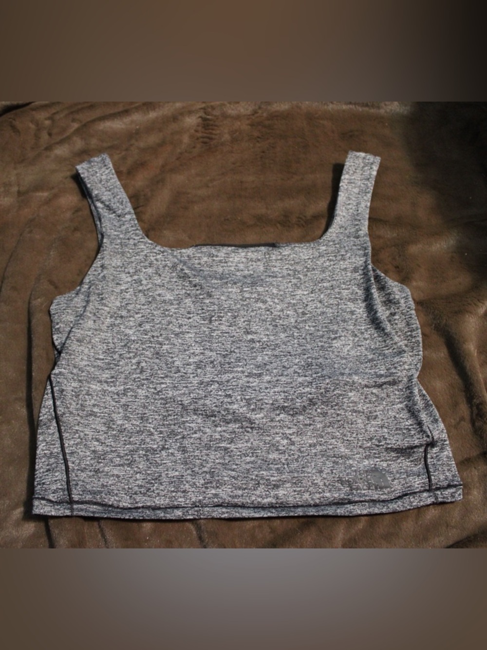 The North Face Heather Gray Cropped Tank Top